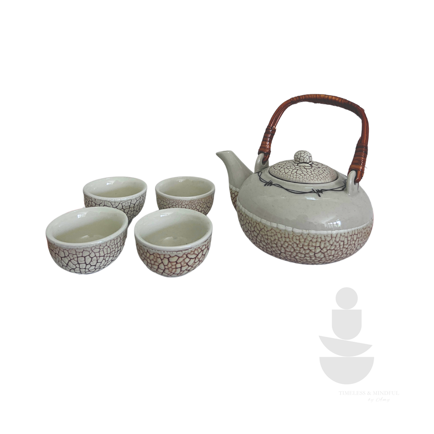 Bat trang teapot set