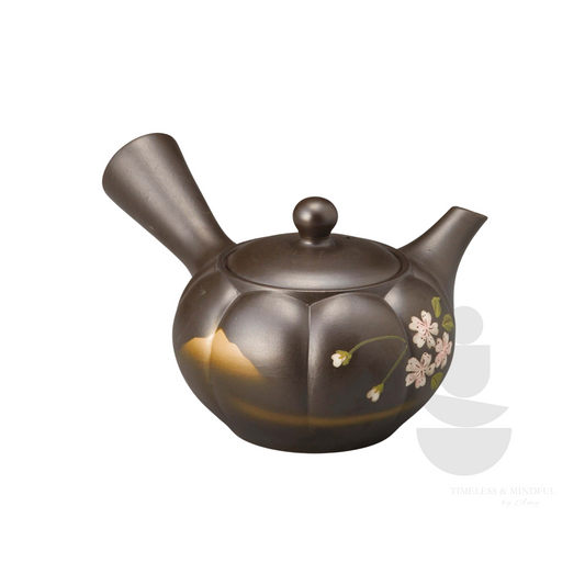 Handpainted Tokoname Teapot | Sakura Black